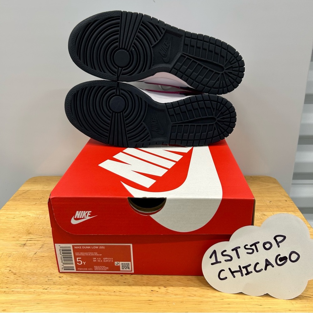 Nike Dunk Low GS Dark Obsidian Fierce Pink FB9109-401 Size 5Y/6.5W NEW - Picture 6 of 8